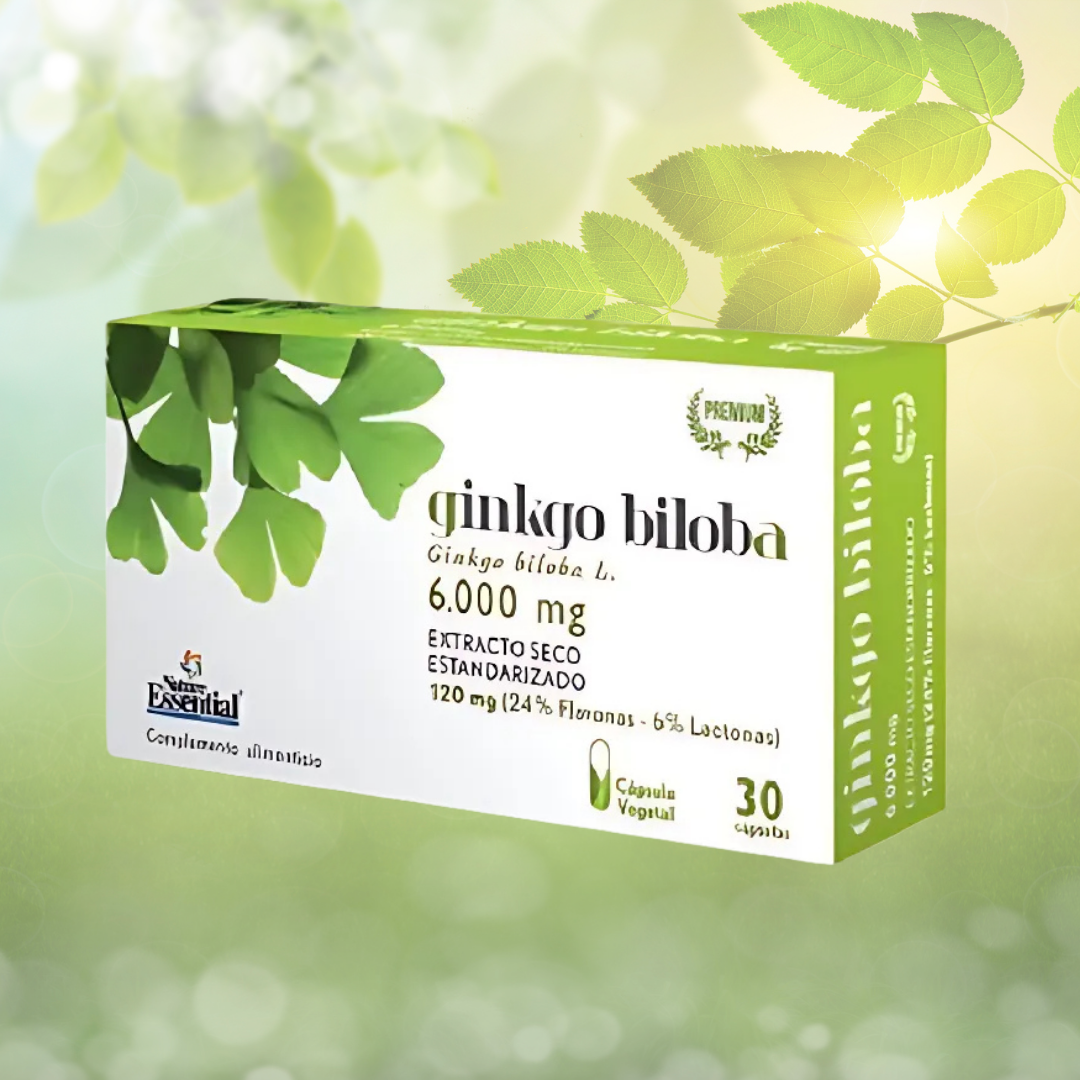 Ginkgo Biloba Suplemento para la Circulación y el Equilibrio Nervioso - 30 Cápsulas