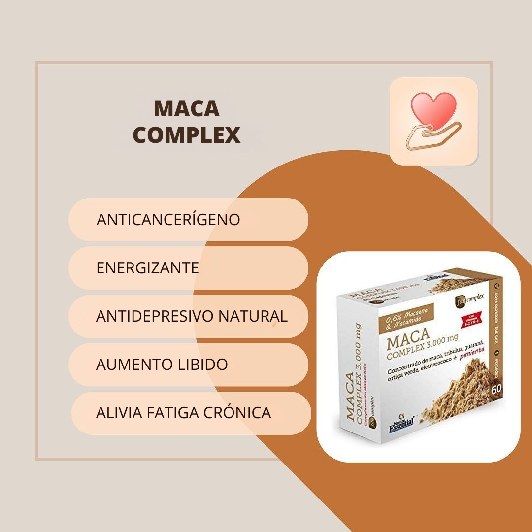Suplemento Maca Complex para la Vitalidad Deseo y Equilibrio Natural – 60 cápsulas vegetales