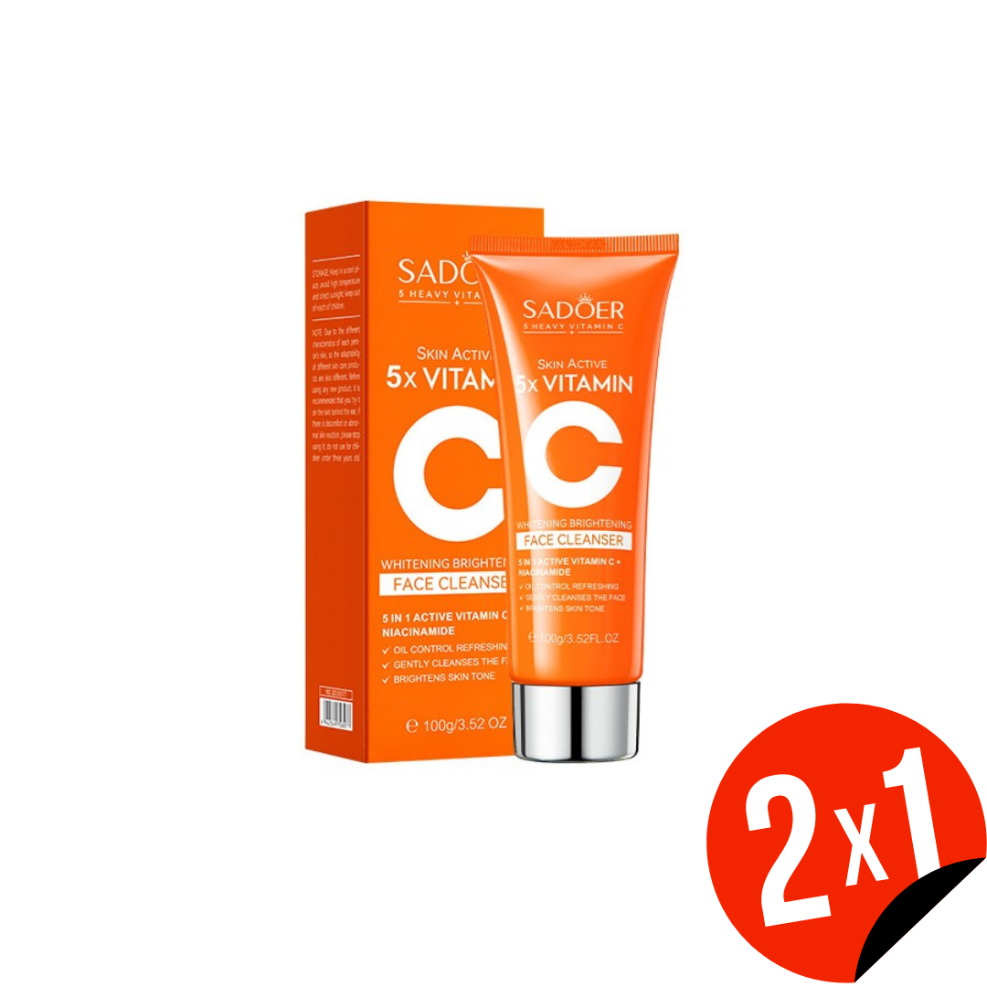 Limpiador Facial para una Piel Radiante y Pura con 5 Vitaminas C Intensas de 100ml - SADOER (OFERTA 2x1)