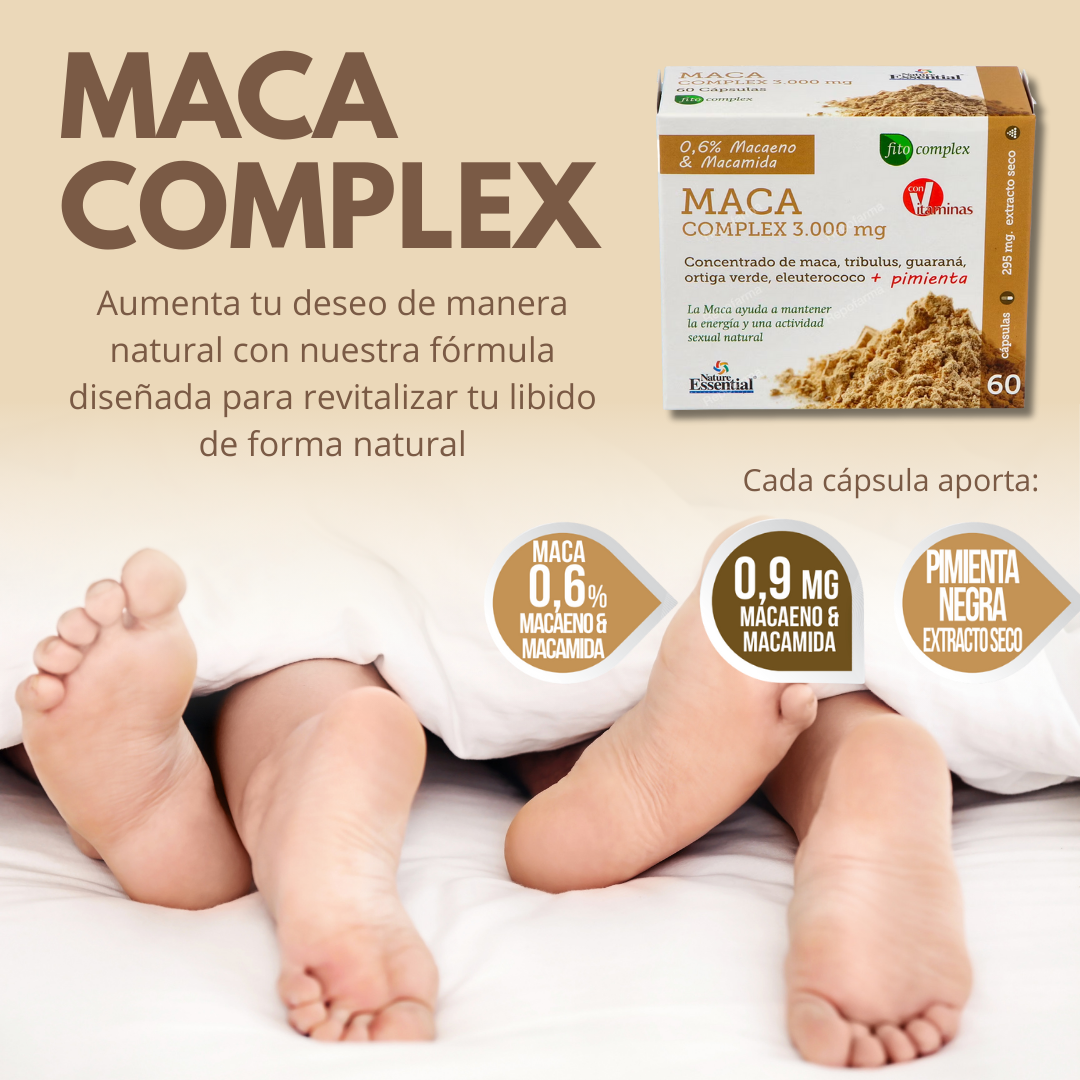 Suplemento Maca Complex para la Vitalidad Deseo y Equilibrio Natural – 60 cápsulas vegetales