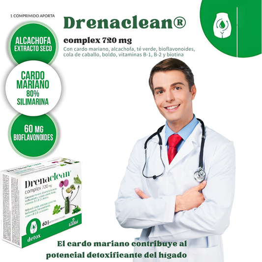 Drenaclean Complex Suplemento Depurativo con Cardo Mariano y Plantas Naturales - 60 Cápsulas