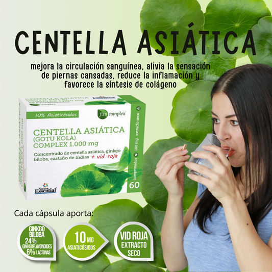 Suplemento de Centella Asiática Tu Apoyo para la Circulación y el Bienestar - 60 Cápsulas