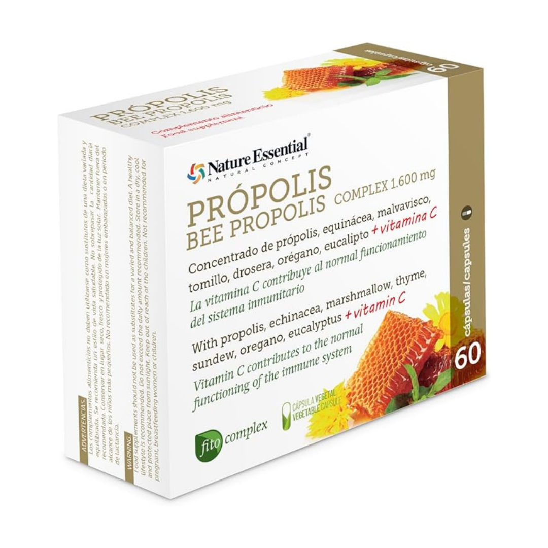Própolis con equinácea y vitamina C para defensas naturales 60 cápsulas