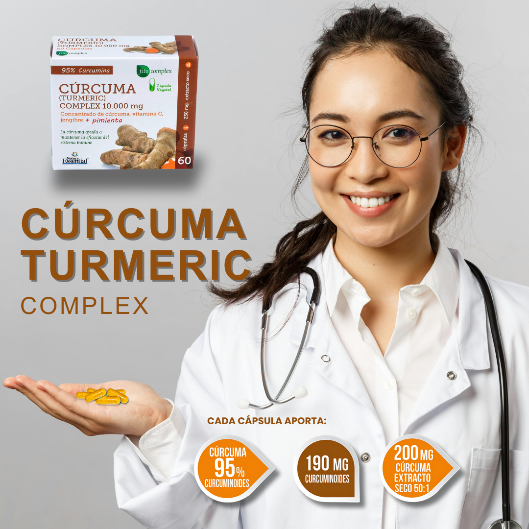 Suplemento de Cúrcuma con Propiedades Antioxidantes y Antiinflamatorias para tu Bienestar - 60 Cápsulas