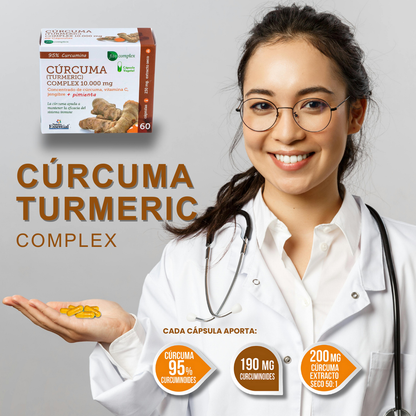 Suplemento de Cúrcuma con Propiedades Antioxidantes y Antiinflamatorias para tu Bienestar - 60 Cápsulas