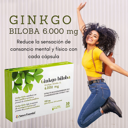 Ginkgo Biloba Suplemento para la Circulación y el Equilibrio Nervioso - 30 Cápsulas