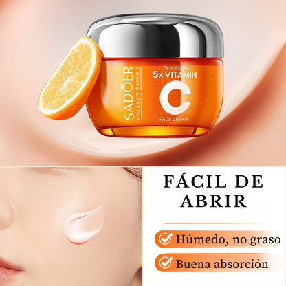 Crema facial blanqueadora 5 en 1 con Vitamina C activa + Niacinamida de 50ml - SADOER (OFERTA 2x1)