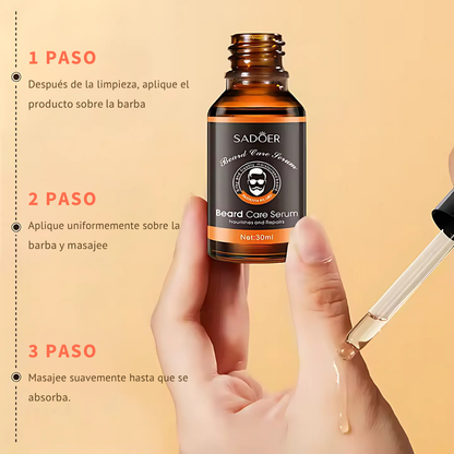 Sérum para Nutrir y Estimular el Crecimiento de la Barba 30ml  - SADOER (OFERTA 2x1)
