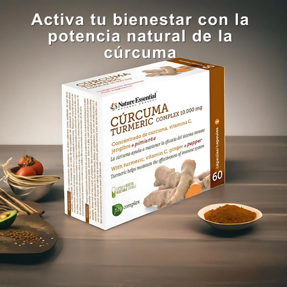 Suplemento de Cúrcuma con Propiedades Antioxidantes y Antiinflamatorias para tu Bienestar - 60 Cápsulas
