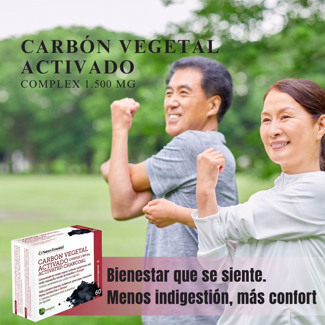 Carbón Vegetal Activo Tu Aliado para una Digestión Ligera y Sin Molestias - 60 Cápsulas