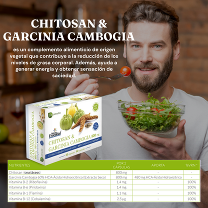 Suplemento Chitosán + Garcinia Un Aliado para el Control de Peso - 60 cápsulas