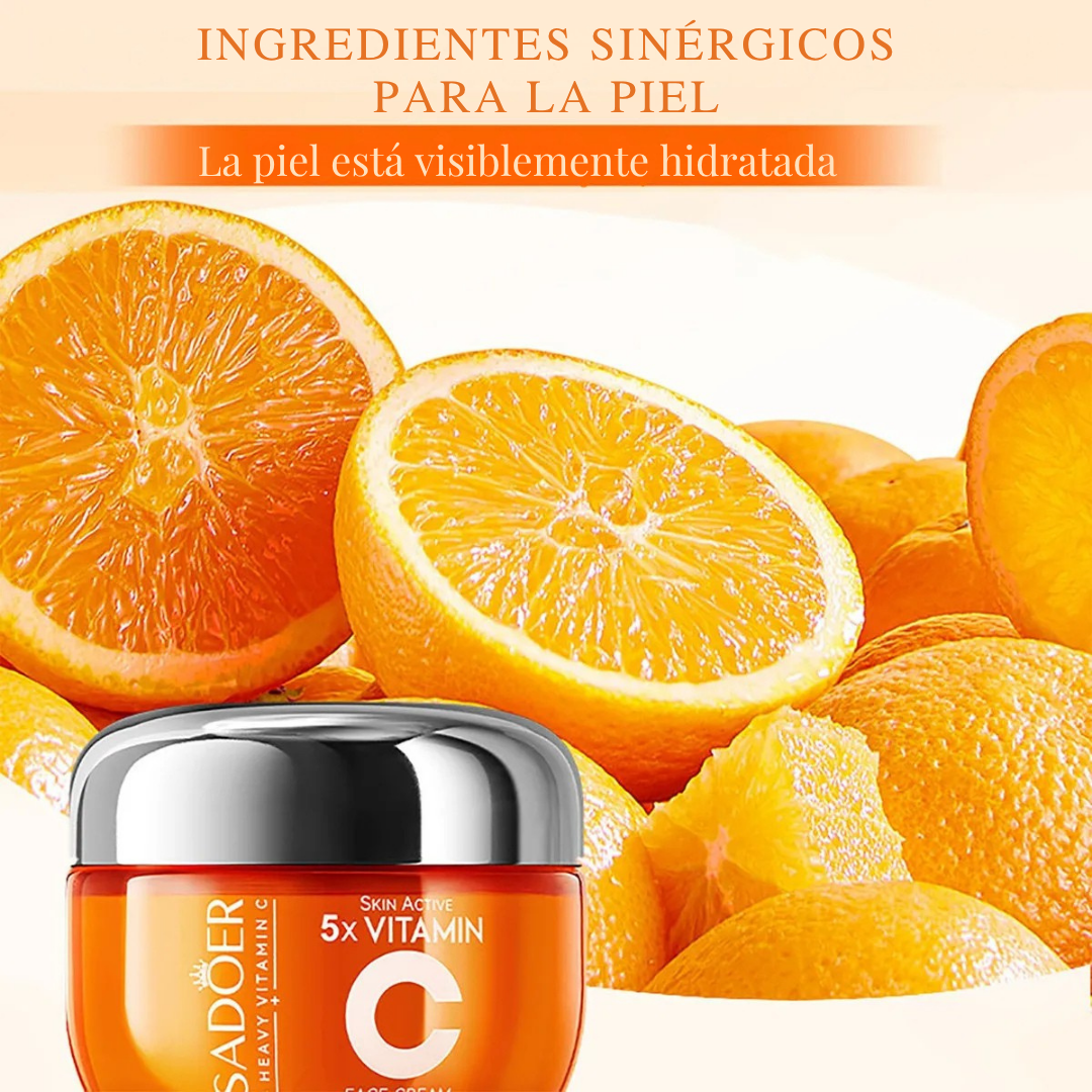 Crema facial blanqueadora 5 en 1 con Vitamina C activa + Niacinamida de 50ml - SADOER (OFERTA 2x1)