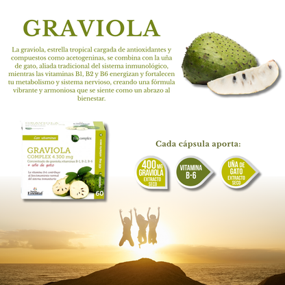 Suplemento de Graviola un Refuerzo Natural para el Sistema Inmune - 60 Cápsulas