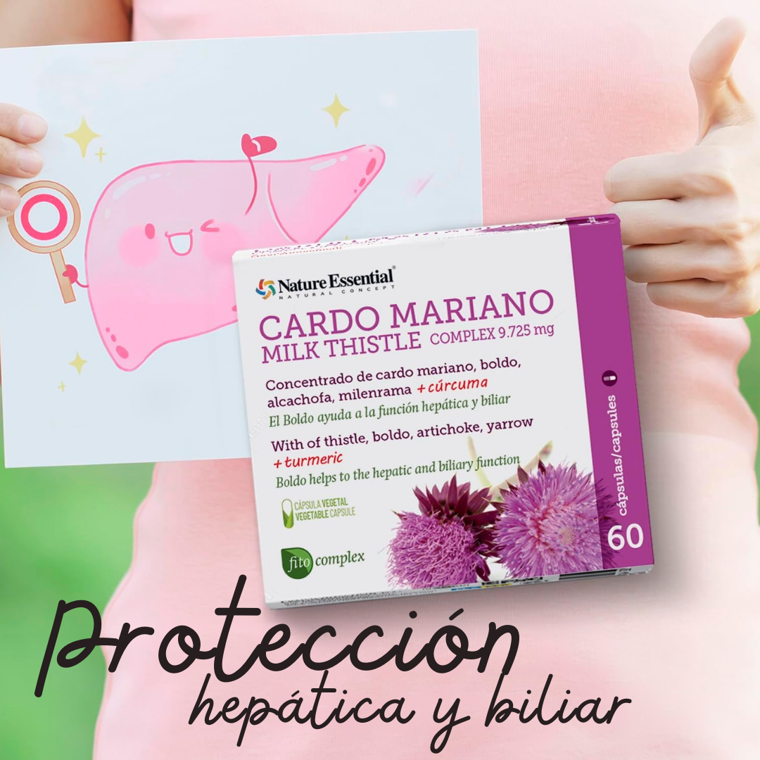 Cardo Mariano Suplemento para el Apoyo Natural de la Salud Hepática y Digestiva - 60 Cápsulas