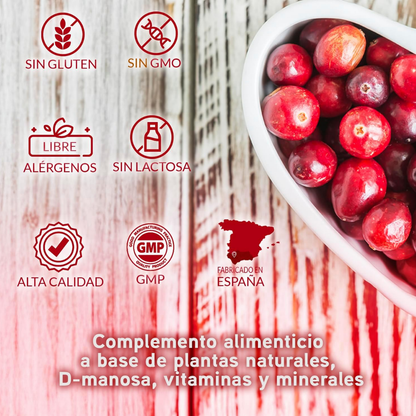 Arándano Rojo Suplemento para el Cuidado del Sistema Urinario e Inmune - 30 Cápsulas