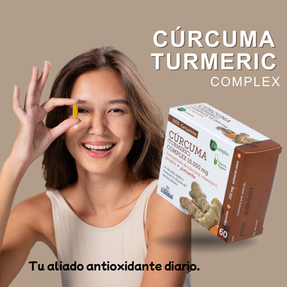 Suplemento de Cúrcuma con Propiedades Antioxidantes y Antiinflamatorias para tu Bienestar - 60 Cápsulas