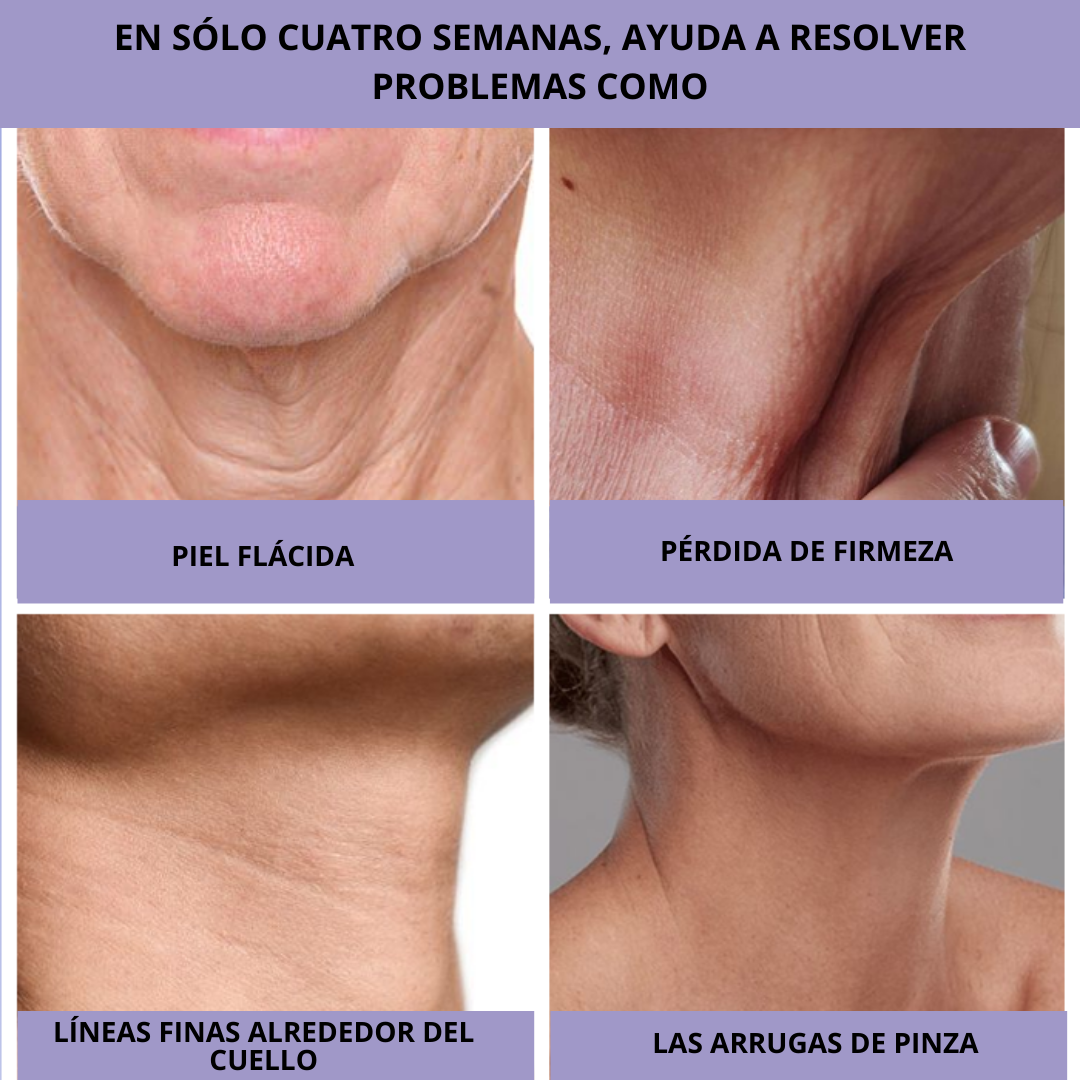 Crema reafirmante y tensora para el cuello para pieles con arrugas