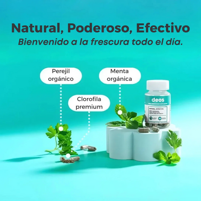 CÁPSULAS REFRESCANTES CON INGREDIENTES NATURALES PARA ELIMINAR EL MAL OLOR CORPORAL 30 CÁPSULAS