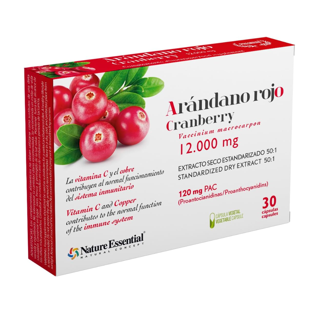 Arándano Rojo Suplemento para el Cuidado del Sistema Urinario e Inmune - 30 Cápsulas