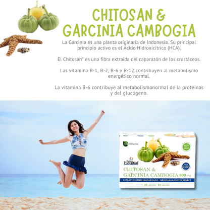 Suplemento Chitosán + Garcinia Un Aliado para el Control de Peso - 60 cápsulas