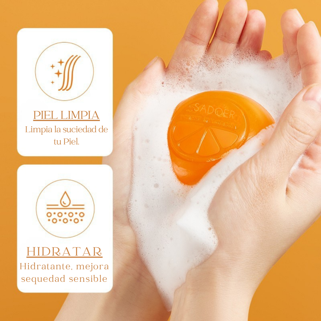 Jabon Blanqueador en barra de vitamina C. de 100g