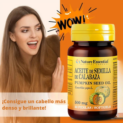 Aceite de Semilla de Calabaza 50 Cápsulas –  Suplemento para la salud de la próstata y la circulación®